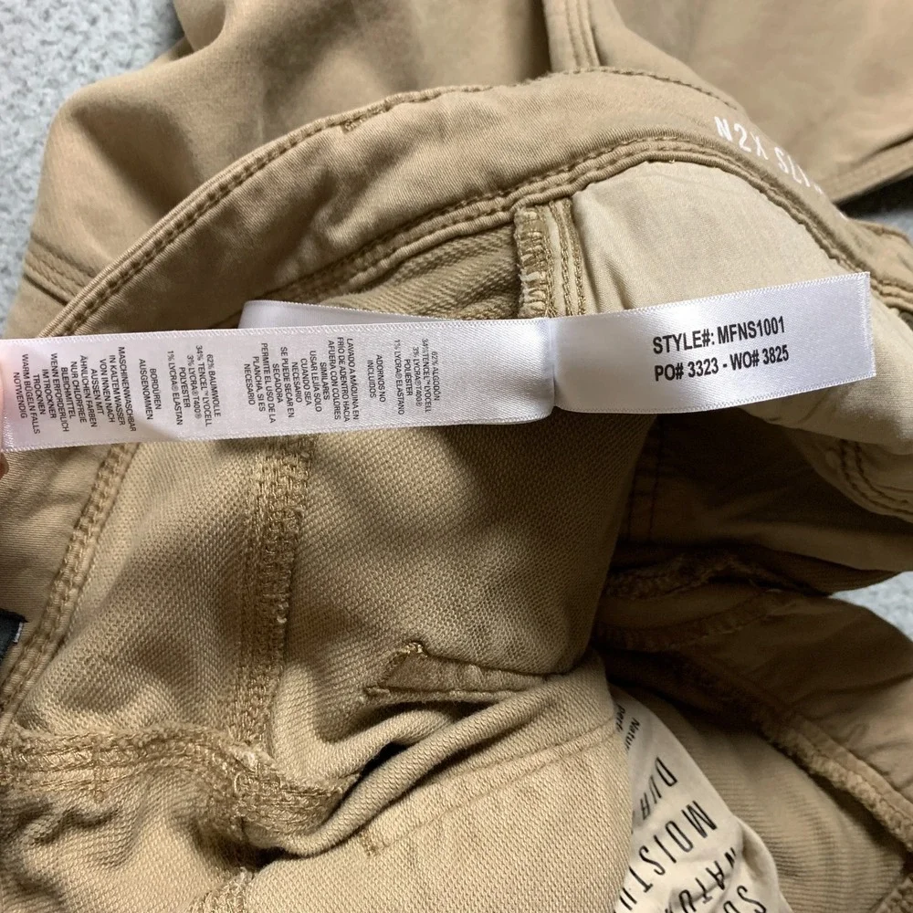 Du/er N2X‎ Pants No Sweat Men's 32 x 32 Khaki Stretch Performance Slim Tapered